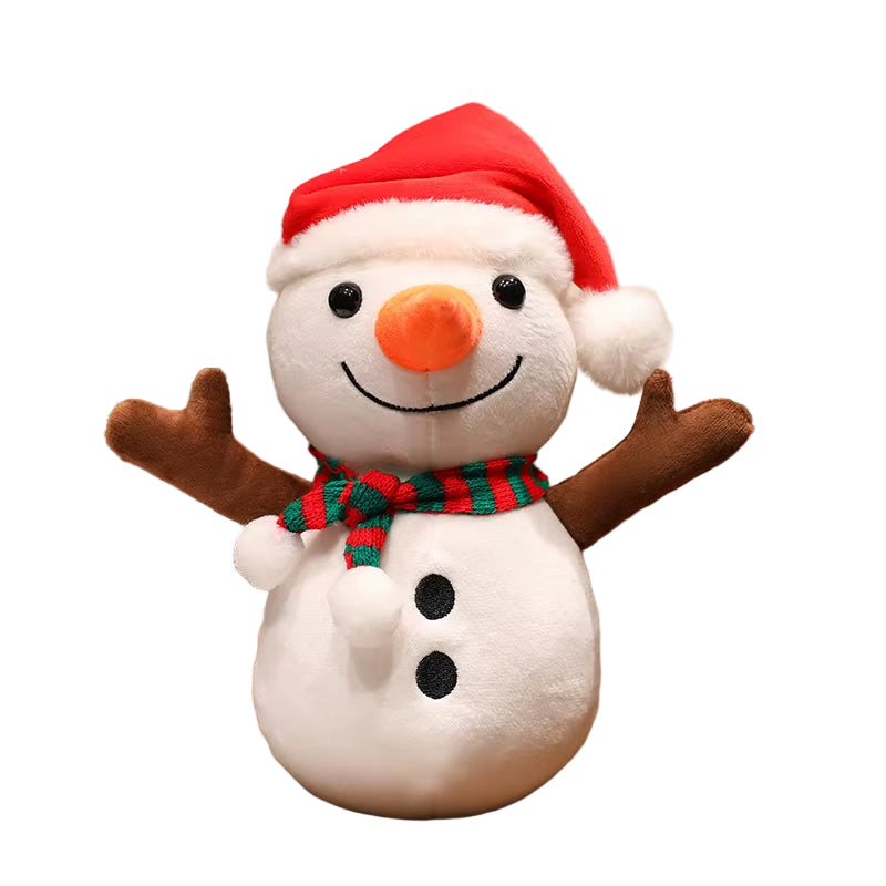 Stuffed Doll Plush Toys Santa Claus Snowman Reindeer Christmas Decorations Soft Toy for Kids and Adults